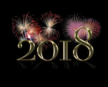 New Year 2018. Stock Illustration