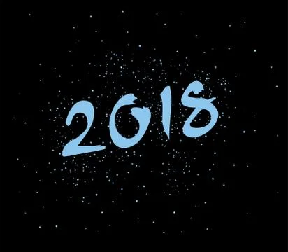 New Year 2018 Stock-Illustration