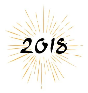 New Year 2018 Stock Illustration