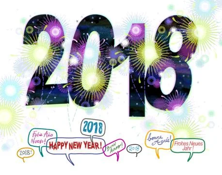 New Year 2018 Stock Illustration