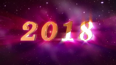 New Year 2018 opening Animation Stock Footage 79826759