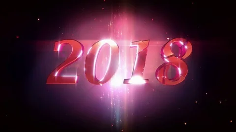 New Year 2018 opening Animation in 4K Video stock 80039945