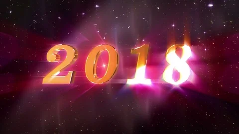 New Year 2018 opening Animation Stock Footage 80086769