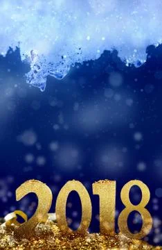 New year 2018 Stock Photos