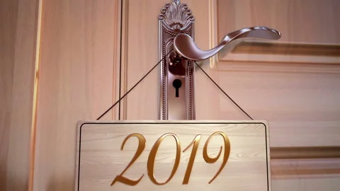 New Year 2019 Animation Stock Footage 95287316