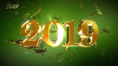 New Year 2019 Animation Loopable Background Stock-Footage 94965806