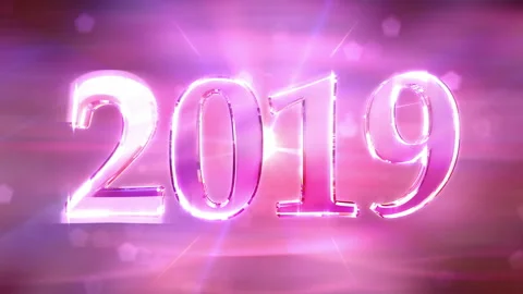 New Year 2019 Background Stock Footage 94593202
