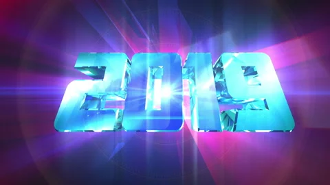 New Year 2019 Countdown Animation Stock Footage 94590971