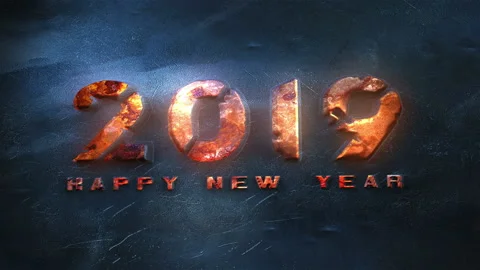 New Year 2019 Countdown Animation Stock Footage 95032603
