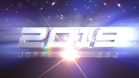 New Year 2019 Countdown Animation Stock Footage 95350597