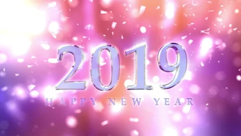New Year 2019 Countdown Background Video stock 94942991