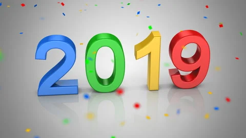 New Year 2019 Stock Footage 96321701