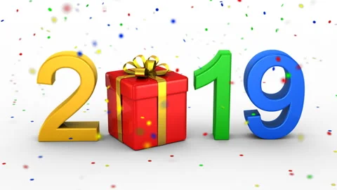 New Year 2019 Stock Footage 96908242