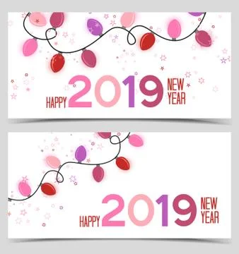 New Year 2019 Stock Illustration