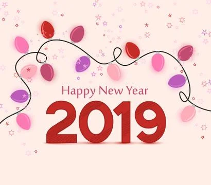 New Year 2019 Stock Illustration