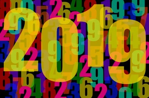 New year 2019 Stock Illustration