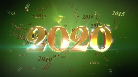 New Year 2020 Animation Loopable Background Stock Footage 118697490