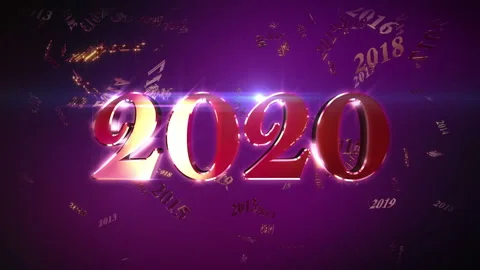 New Year 2020 Animation Loopable Background Stock Footage 118698332