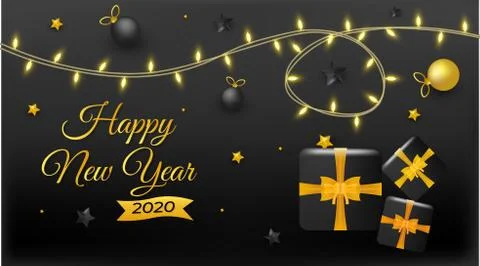 New Year 2020 Background Stock Illustration