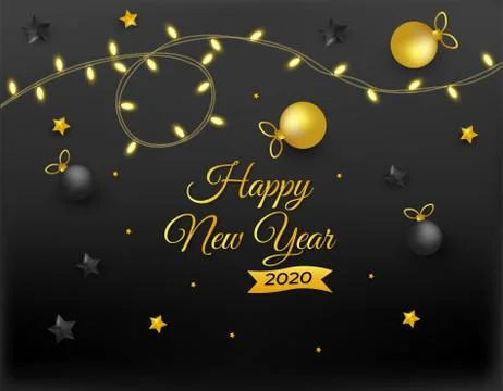New Year 2020 Background Stock Illustration