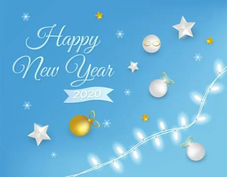 New Year 2020 Background Stock Illustration