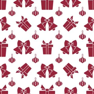 New year 2020, Christmas vector seamless pattern Stock-Illustration