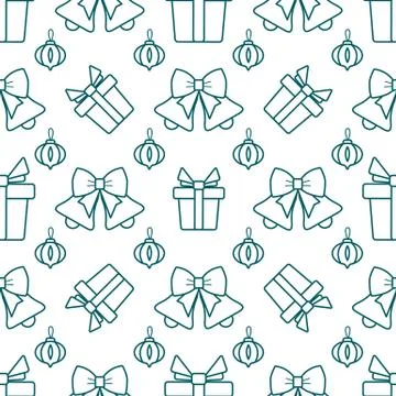 New year 2020, Christmas vector seamless pattern Stock Illustration