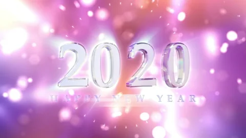 New Year 2020 Countdown Animation Stock Footage 119034403