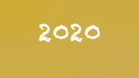 New Year 2020. in different colors from 2008 to 2020 Stock Footage 127979131