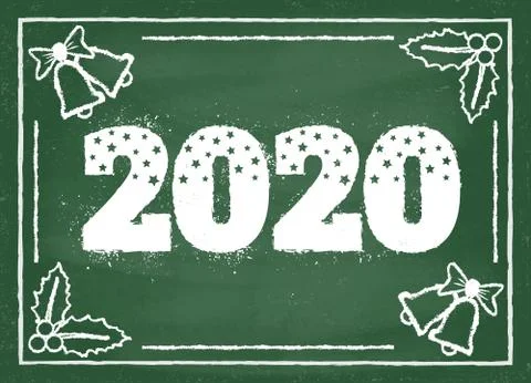 New year 2020. Illustrazione stock