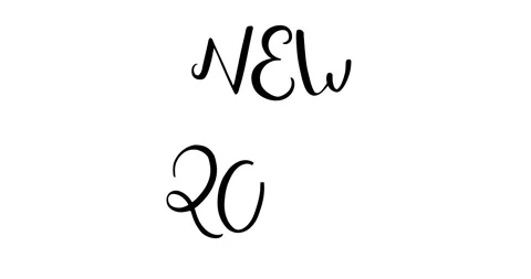 New year 2021 calligraphy. Stock Footage 141508868