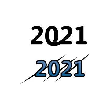 New year 2021 design vector logo and design number Stock Illustration