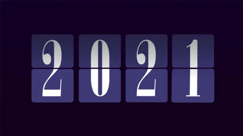 New year 2021 flip countdown time counter. holiday and New Year concept Stock Footage 144638509