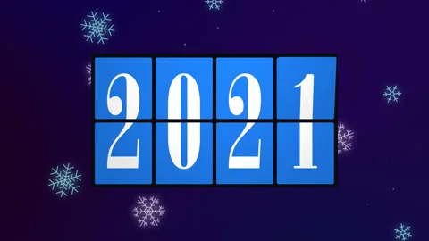 New year 2022 flip countdown time counter. Christmas holiday and New Year Stock Footage 164245107