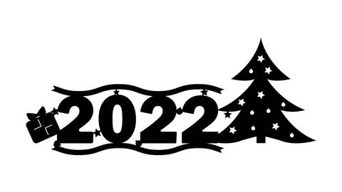 New Year 2022. 库存插图