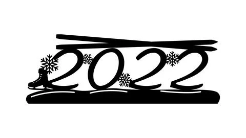 New Year 2022. 库存插图