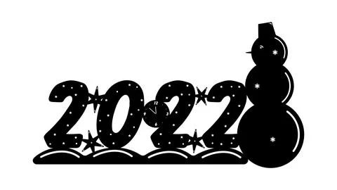 New Year 2022. Ilustración de archivo