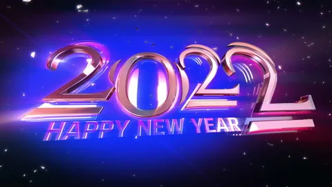 New Year 2022 opening Animation Stockbeeldmateriaal 160857114