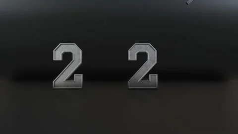 New year 2022, Robot arm lifting numbers 2022 Stock Footage 167812792