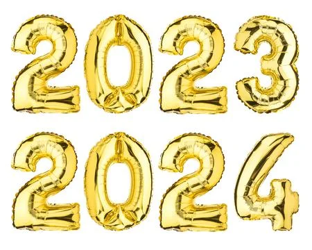 New Year 2023 - 2024 celebration. Helium balloon Stock Photos