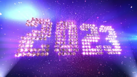 New Year 2023 Animation background in 4K Stock Footage 219649162