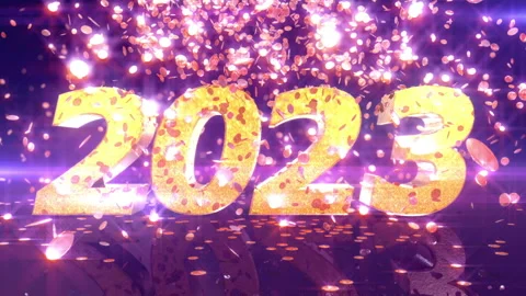 New Year 2023 Animation Video stock 219648039