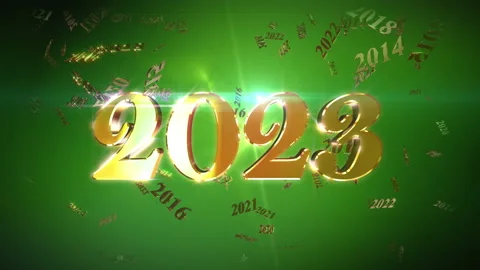 New Year 2023 Animation Loopable Background Stock Footage 219647829