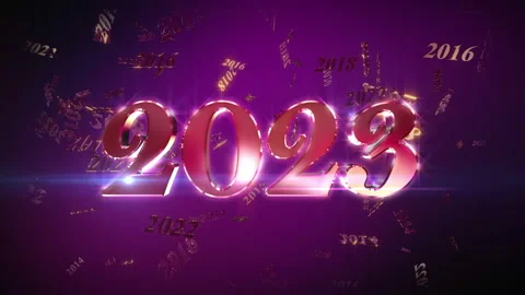 New Year 2023 Animation Loopable Background Stock Footage 219648328