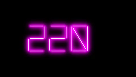 New Year 2023 Count From 0 Neon Ditial Number Style Stock Footage 228527199