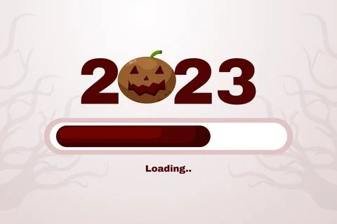 New Year 2023 with Progress bar background illustration Illustrazione stock