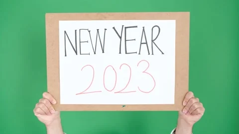 New year 2023 protest poster 스톡 동영상 236458523
