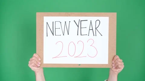 New year 2023 protest poster Stock-Footage 236458529
