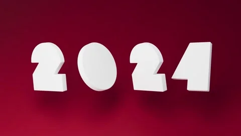 New Year 2024 Animation Stock Footage 258453643