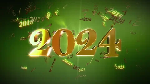 New Year 2024 Animation Loopable Background Stock Footage 253849341
